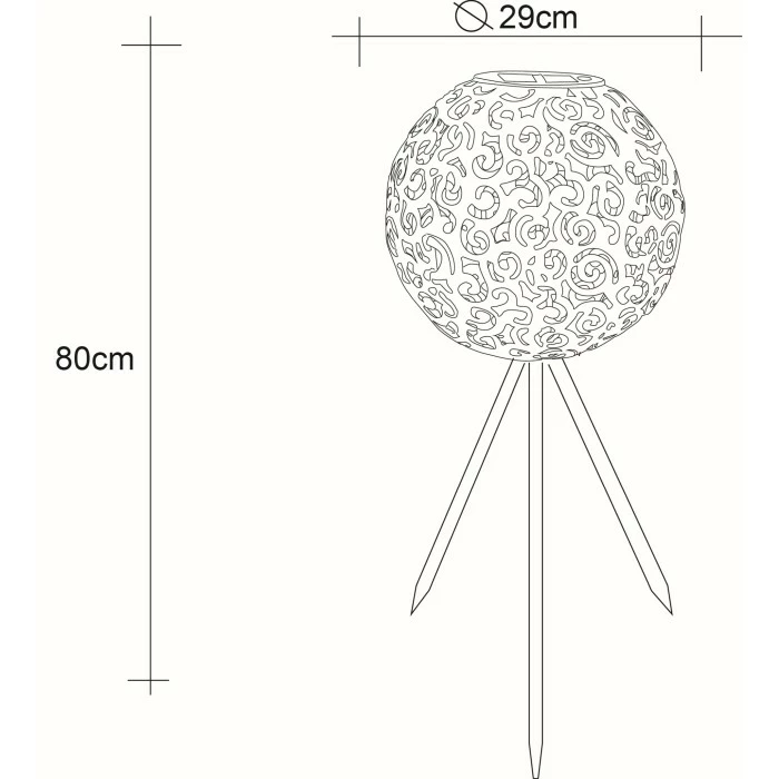 Globo Solarleuchte LED Schwarz, 1-flammig 7 Globo Solarleuchte LED Schwarz, 1-flammig – Bild 5