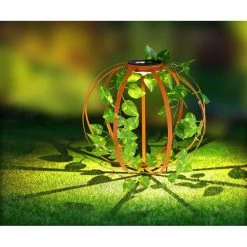 Globo Solarleuchte LED Rostfarben, 1-flammig