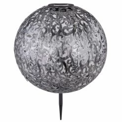 Globo Solarleuchte LED Silber, 1-flammig -Günstiges Solarleuchten Geschäft globo solarleuchte 33744s 1