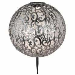 Globo Solarleuchte LED Silber, 1-flammig -Günstiges Solarleuchten Geschäft globo solarleuchte 33744s 3