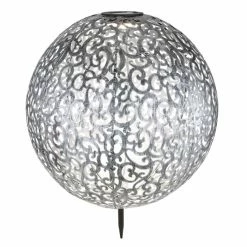 Globo Solarleuchte LED Silber, 1-flammig