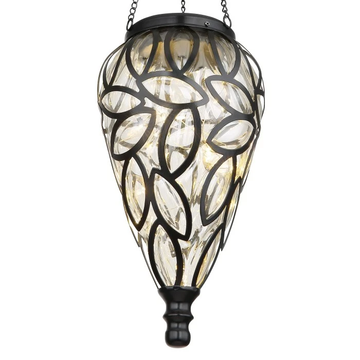 Globo Solarleuchte LED Schwarz, 15-flammig 5 Globo Solarleuchte LED Schwarz, 15-flammig – Bild 3