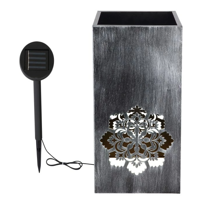 Globo Solarleuchte LED Silber, 1-flammig 5 Globo Solarleuchte LED Silber, 1-flammig – Bild 3