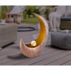 Globo Solarleuchte LED Messing, 1-flammig