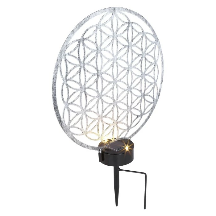Globo Solarleuchte LED Silber, 2-flammig 4 Globo Solarleuchte LED Silber, 2-flammig – Bild 2