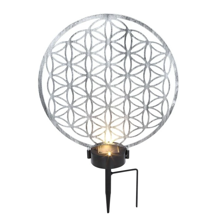 Globo Solarleuchte LED Silber, 2-flammig 6 Globo Solarleuchte LED Silber, 2-flammig – Bild 4
