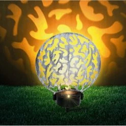 Globo Solarleuchte LED Silber, 2-flammig