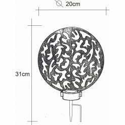 Globo Solarleuchte LED Silber, 2-flammig -Günstiges Solarleuchten Geschäft globo solarleuchte 36602 6
