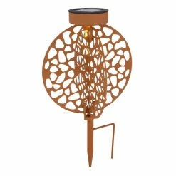 Globo Solarleuchte LED Rostfarben, 1-flammig