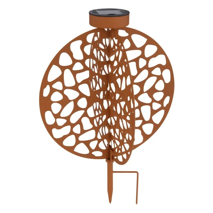 Globo Solarleuchte LED Rostfarben, 1-flammig 4 Globo Solarleuchte LED Rostfarben, 1-flammig – Bild 2