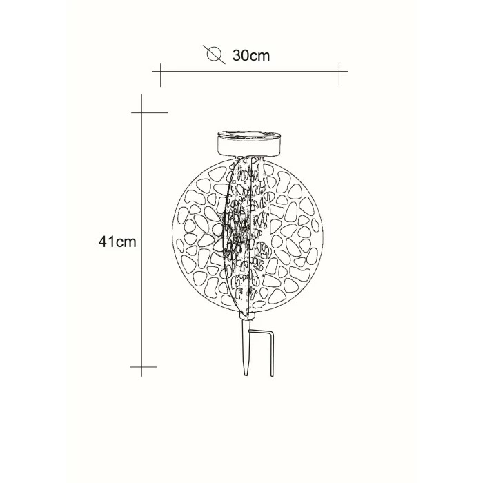 Globo Solarleuchte LED Rostfarben, 1-flammig 6 Globo Solarleuchte LED Rostfarben, 1-flammig – Bild 4