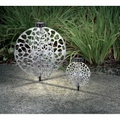 Globo Solarleuchte LED Silber, 1-flammig