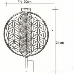 Globo Solarleuchte LED Rostfarben, 1-flammig -Günstiges Solarleuchten Geschäft globo solarleuchte 36607r 4