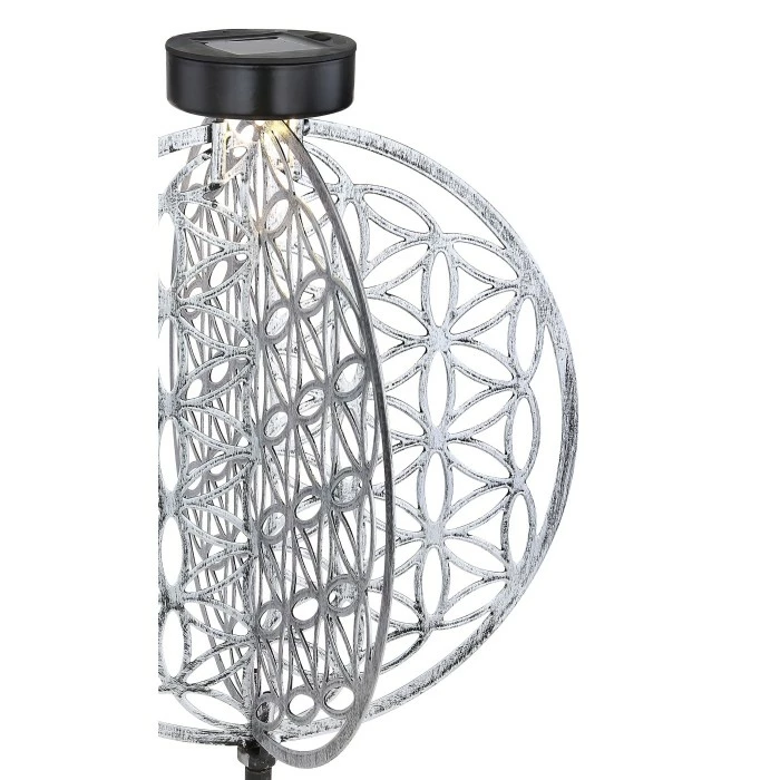 Globo Solarleuchte LED Silber, 1-flammig 5 Globo Solarleuchte LED Silber, 1-flammig – Bild 3