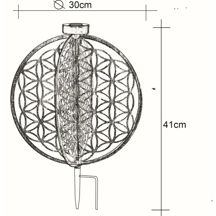 Globo Solarleuchte LED Silber, 1-flammig 6 Globo Solarleuchte LED Silber, 1-flammig – Bild 4