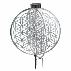 Globo Solarleuchte LED Silber, 1-flammig