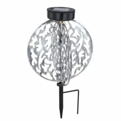 Globo Solarleuchte LED Silber, 1-flammig -Günstiges Solarleuchten Geschäft globo solarleuchte 36610 1
