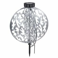 Globo Solarleuchte LED Silber, 1-flammig -Günstiges Solarleuchten Geschäft globo solarleuchte 36611 1