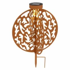 Globo Solarleuchte LED Rostfarben, 1-flammig