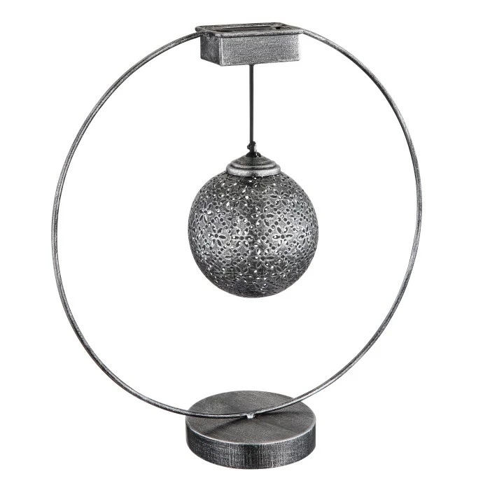 Globo Solarleuchte LED Schwarz, Altsilber, 1-flammig 5 Globo Solarleuchte LED Schwarz, Altsilber, 1-flammig – Bild 3