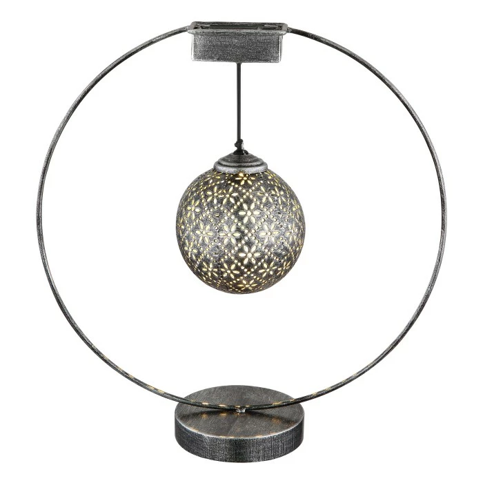 Globo Solarleuchte LED Schwarz, Altsilber, 1-flammig 6 Globo Solarleuchte LED Schwarz, Altsilber, 1-flammig – Bild 4