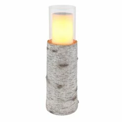 Globo Solarleuchte LED Holz hell, 12-flammig