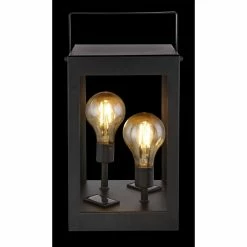 Globo Solarleuchte LED Schwarz, 2-flammig -Günstiges Solarleuchten Geschäft globo solarleuchte 36700 7