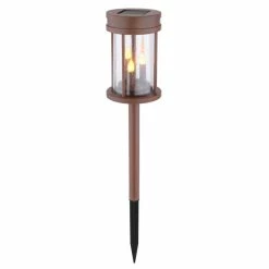 Globo Solarleuchte LED Rostfarben, 3-flammig -Günstiges Solarleuchten Geschäft globo solarleuchte 36702 4