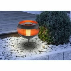 Globo Solarleuchte LED Schwarz, 24-flammig