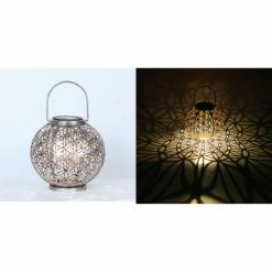 Globo Solarleuchte LED Silber, 1-flammig