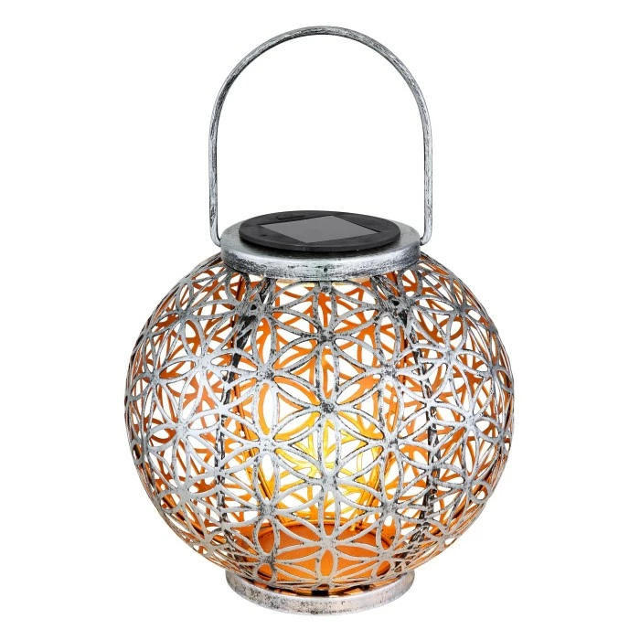 Globo Solarleuchte LED Silber, 1-flammig 4 Globo Solarleuchte LED Silber, 1-flammig – Bild 2