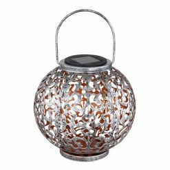 Globo Solarleuchte LED Silber, 1-flammig -Günstiges Solarleuchten Geschäft globo solarleuchte 36742 3