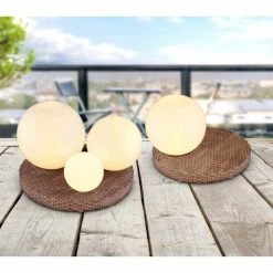 Globo Solarleuchte LED Grau, 3-flammig