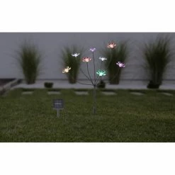 Globo Solarleuchte LED Schwarz, 8-flammig