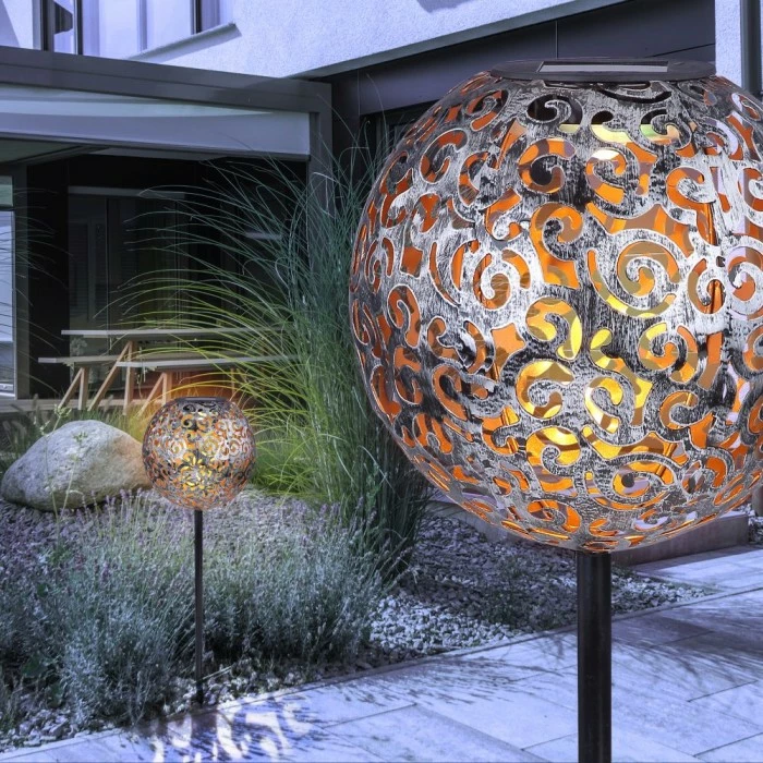 Globo SUNI Solarleuchte LED Silber, 1-flammig 3 Globo SUNI Solarleuchte LED Silber, 1-flammig