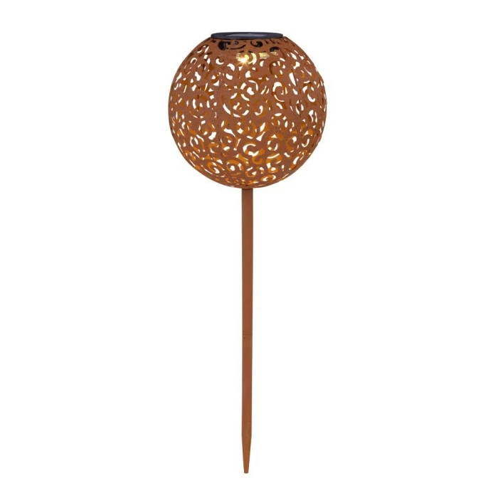 Globo SUNI Solarleuchte LED Rostfarben, 1-flammig 4 Globo SUNI Solarleuchte LED Rostfarben, 1-flammig – Bild 2