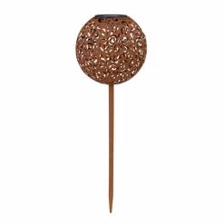 Globo SUNI Solarleuchte LED Rostfarben, 1-flammig 12 Globo SUNI Solarleuchte LED Rostfarben, 1-flammig -Günstiges Solarleuchten Geschäft globo suni solarleuchte 33743r 3