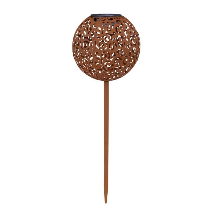 Globo SUNI Solarleuchte LED Rostfarben, 1-flammig 6 Globo SUNI Solarleuchte LED Rostfarben, 1-flammig – Bild 4