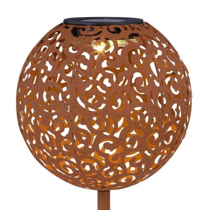 Globo SUNI Solarleuchte LED Rostfarben, 1-flammig 8 Globo SUNI Solarleuchte LED Rostfarben, 1-flammig – Bild 6