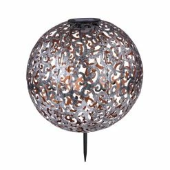 Globo SUNI Solarleuchte LED Silber, 1-flammig -Günstiges Solarleuchten Geschäft globo suni solarleuchte 33744 3