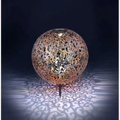 Globo SUNI Solarleuchte LED Silber, 1-flammig -Günstiges Solarleuchten Geschäft globo suni solarleuchte 33744 5