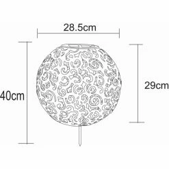 Globo SUNI Solarleuchte LED Silber, 1-flammig -Günstiges Solarleuchten Geschäft globo suni solarleuchte 33744 6