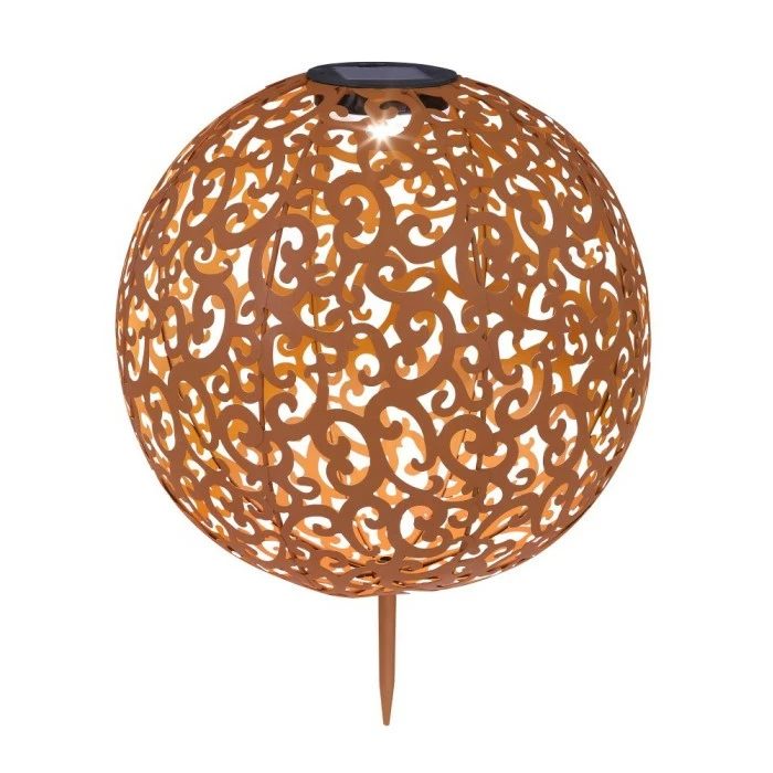 Globo SUNI Solarleuchte LED Rostfarben, 1-flammig 4 Globo SUNI Solarleuchte LED Rostfarben, 1-flammig – Bild 2