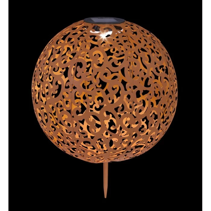 Globo SUNI Solarleuchte LED Rostfarben, 1-flammig 5 Globo SUNI Solarleuchte LED Rostfarben, 1-flammig – Bild 3