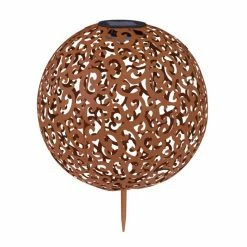 Globo SUNI Solarleuchte LED Rostfarben, 1-flammig 13 Globo SUNI Solarleuchte LED Rostfarben, 1-flammig -Günstiges Solarleuchten Geschäft globo suni solarleuchte 33744r 3