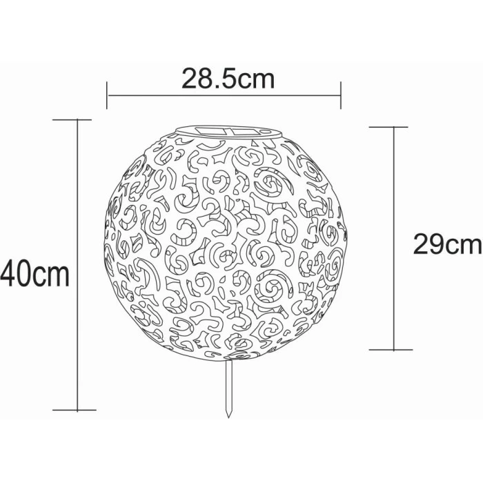 Globo SUNI Solarleuchte LED Rostfarben, 1-flammig 10 Globo SUNI Solarleuchte LED Rostfarben, 1-flammig – Bild 8