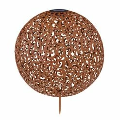 Globo SUNI Solarleuchte LED Rostfarben, 1-flammig -Günstiges Solarleuchten Geschäft globo suni solarleuchte 33745r 3