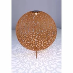 Globo SUNI Solarleuchte LED Rostfarben, 1-flammig -Günstiges Solarleuchten Geschäft globo suni solarleuchte 33745r 5