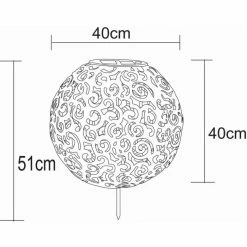 Globo SUNI Solarleuchte LED Rostfarben, 1-flammig -Günstiges Solarleuchten Geschäft globo suni solarleuchte 33745r 6