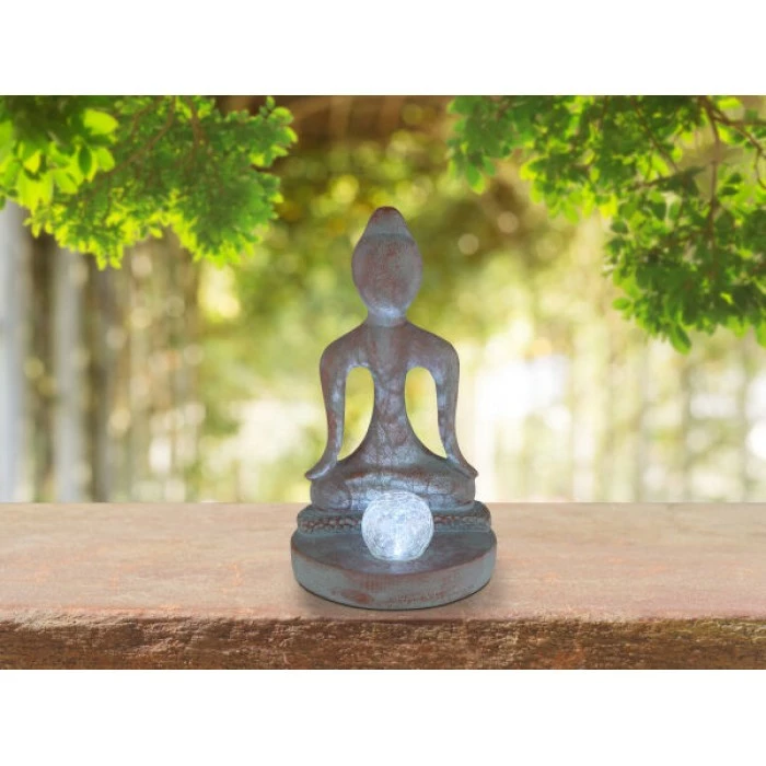 Globo Gobo BUDDHA Solarleuchte LED Grau, Bronze, 1-flammig 3 Globo Gobo BUDDHA Solarleuchte LED Grau, Bronze, 1-flammig